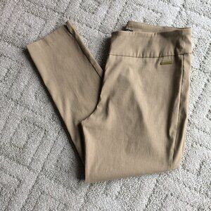 roz & ali khaki tan pull on pants size 14
